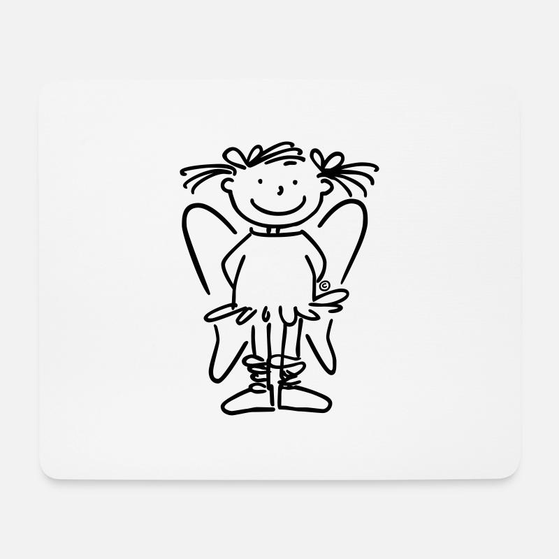 Einfach Schutzengel Ballett-Annett - Mousepad (Querformat) - Weiß