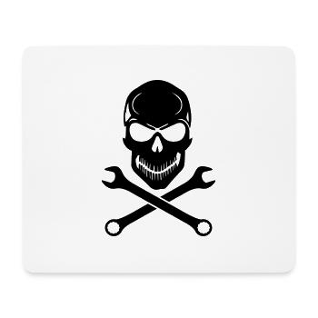 Car Tuning / Car & Bike Wrench - Skull - Mouse Pad (horizontal) - white - Front