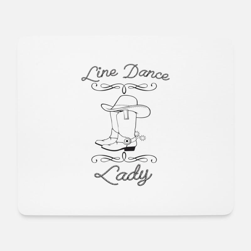 Line Dance Lady - Mouse Pad (horizontal) - white