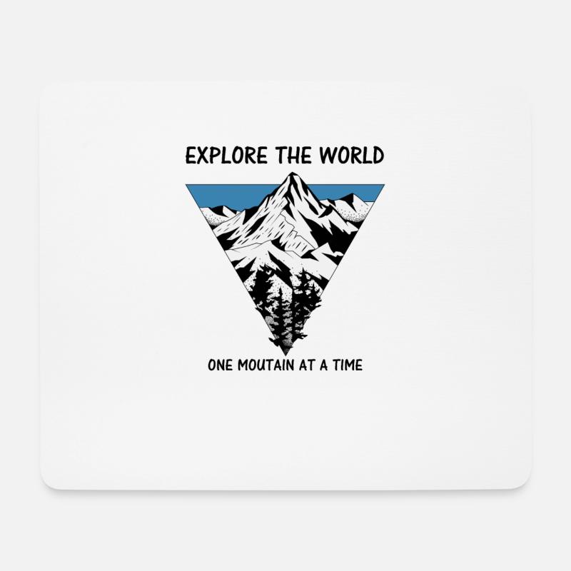 Ein Berg nach dem anderen - Mousepad (Querformat) - Weiß