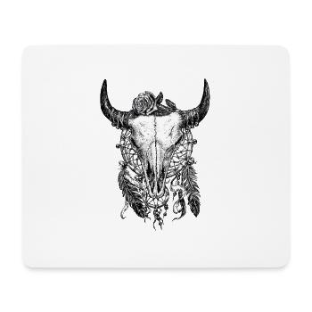Skull Tattoo - Mouse Pad (horizontal) - white - Front