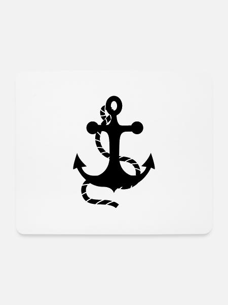 Anker - Mousepad (Querformat) - Weiß