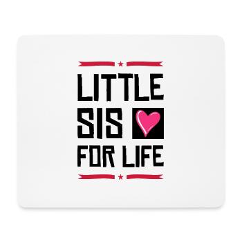 little sis for life heart - Mousepad (Querformat) - Weiß - Vorne