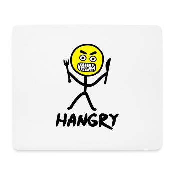 Hungriges Emoji Strichmännchen - Mousepad (Querformat) - Weiß - Vorne