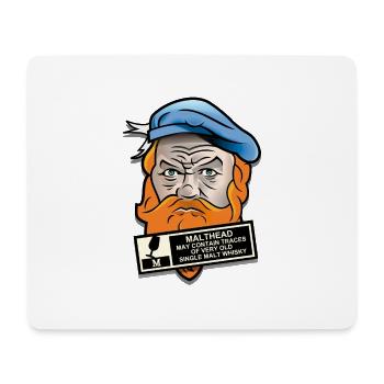 Malthead 🥃 Warning Schottenkopf - Mousepad (Querformat) - Weiß - Vorne