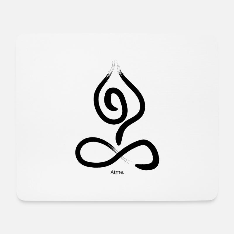 BREATHE YOGA - Mouse Pad (horizontal) - white