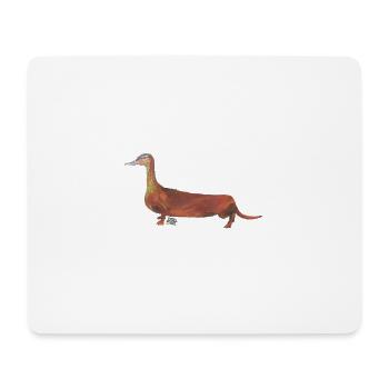 Dackelente Miss Duckl - Mousepad (Querformat) - Weiß - Vorne