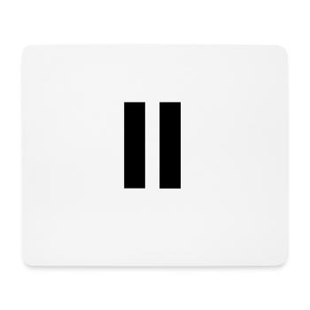 Symbol Pause - Play stop - Geek - Mousepad (Querformat) - Weiß - Vorne