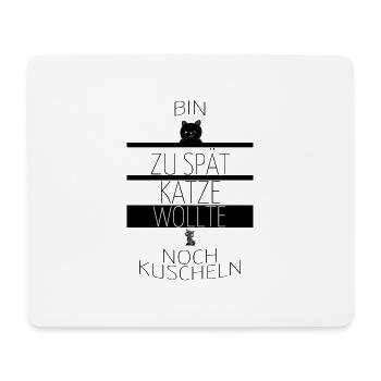 katze - Katze wollte kuscheln - Mousepad (Querformat) - Weiß - Vorne