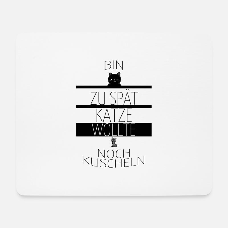 katze - Katze wollte kuscheln - Mousepad (Querformat) - Weiß