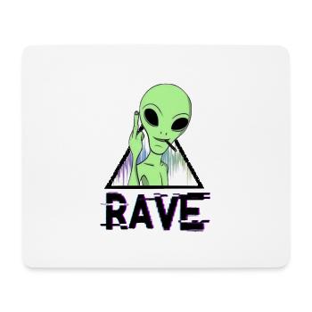 Rave Alien - Mousepad (Querformat) - Weiß - Vorne