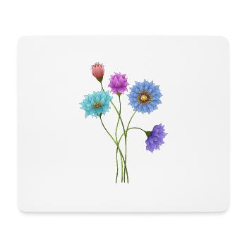 flowers - Mouse Pad (horizontal) - white - Front