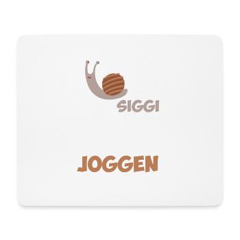 Ich gehe heute mit einer Schnecke joggen Geschenk - Mousepad (Querformat) - Weiß - Vorne
