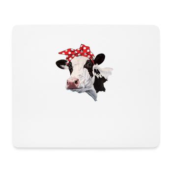 Bandana de vache - Tapis de souris (format paysage) - blanc - Devant