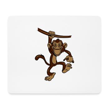 monkey liane banana - Mouse Pad (horizontal) - white - Front