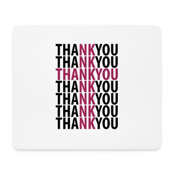 THANKYOU cross - Mouse Pad (horizontal) - white - Front