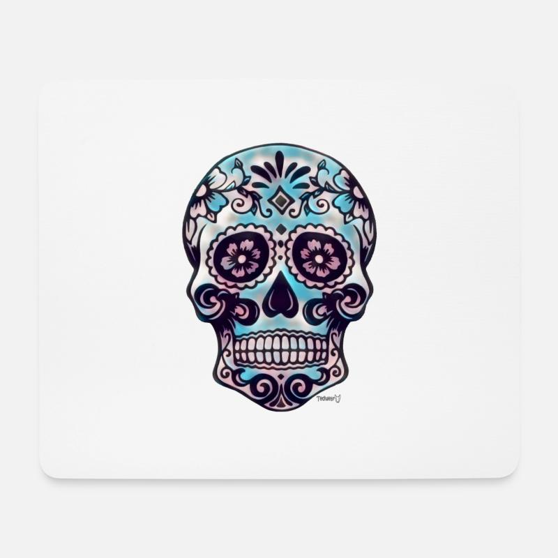 Sugar Skull - Mouse Pad (horizontal) - white