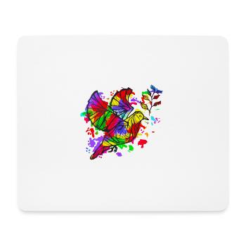 Friedenstaube - bunte Kunst - Mousepad (Querformat) - Weiß - Vorne