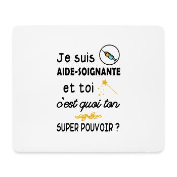 je suis aide soignante / humour - Tapis de souris (format paysage) - blanc - Devant