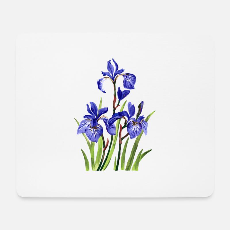 Blumen - Mousepad (Querformat) - Weiß