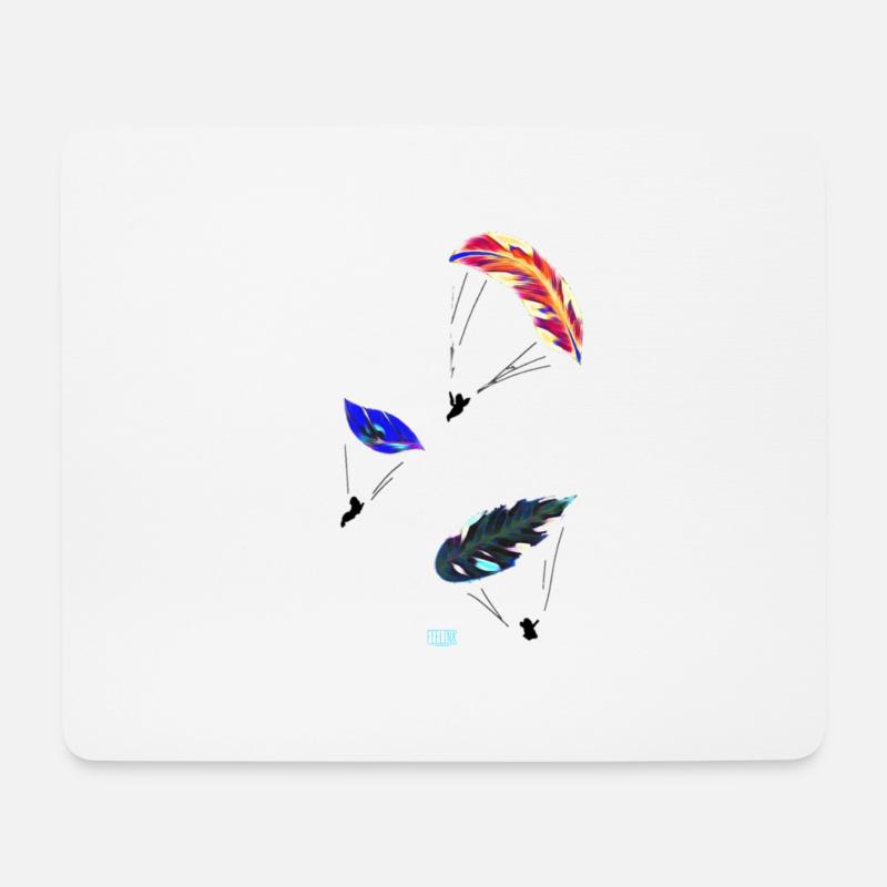 Gleitschirm paragliding Feder para - Mousepad (Querformat) - Weiß