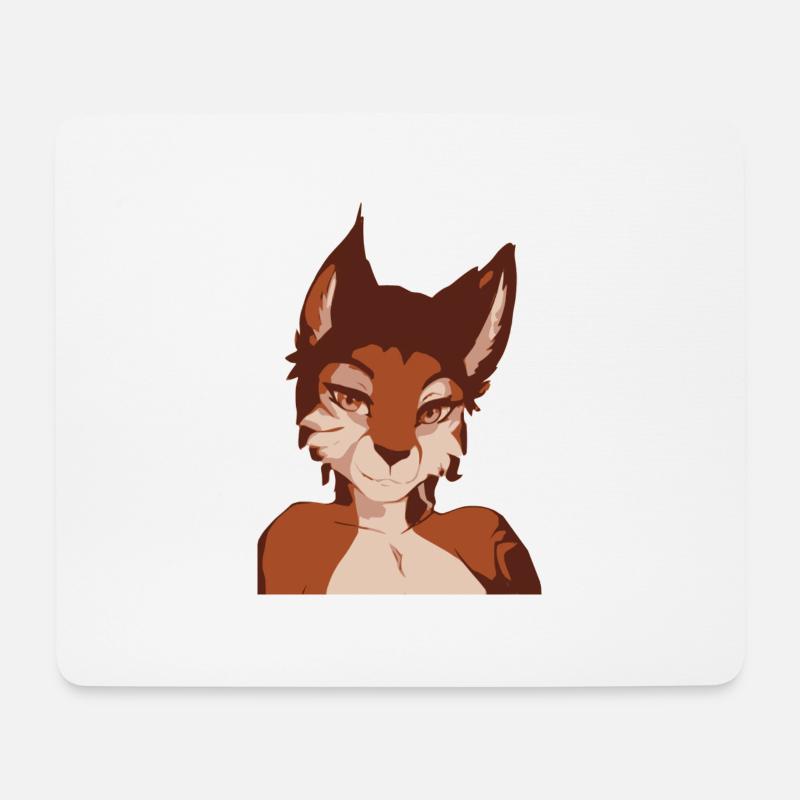 Hybrid Furry Maleri - Mousepad (Querformat) - Weiß