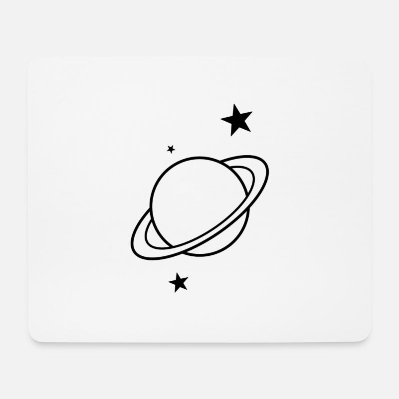 Planet - Mousepad (Querformat) - Weiß