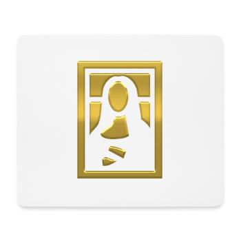 mona lisa spiel - Mousepad (Querformat) - Weiß - Vorne