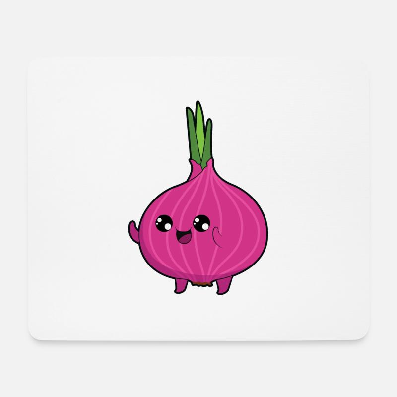 Red onion - Mouse Pad (horizontal) - white