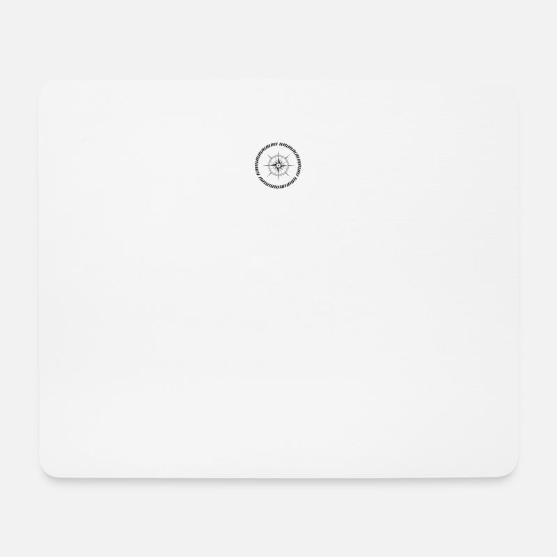 Anker, Seepferdchen & Meer - Mousepad (Querformat) - Weiß