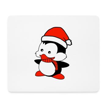 pinguin liebt weihnachten - Mousepad (Querformat) - Weiß - Vorne