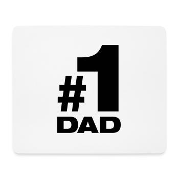 Number 1 Dad best dad dad daddy parents kids - Mouse Pad (horizontal) - white - Front