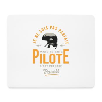 parfait pilote Hélicoptère Cadeau humour avion - Tapis de souris (format paysage) - blanc - Devant