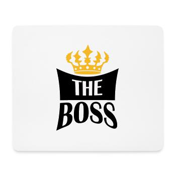 Crown The Boss - Mouse Pad (horizontal) - white - Front