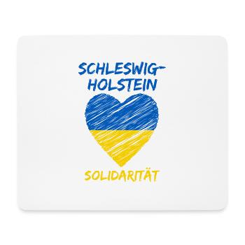 Schleswig-Holstein Solidarität Ukraine Friede - Mousepad (Querformat) - Weiß - Vorne