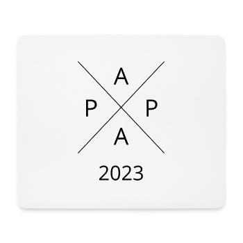 Papa 2023 Geschenkidee Vatertag Geburtstag Vater - Mousepad (Querformat) - Weiß - Vorne