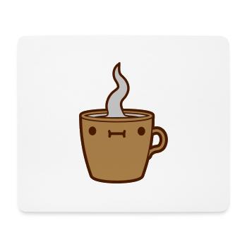 Tasse de café pour le visage sucré - Tapis de souris (format paysage) - blanc - Devant
