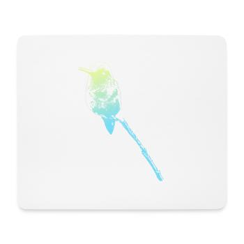 Kolibri Vogel Tier Vögel bunt Kolibris Natur - Mousepad (Querformat) - Weiß - Vorne