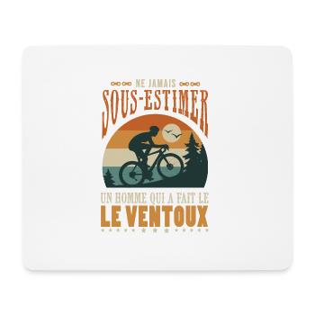 vélo homme asension ventoux humour cycliste velo - Tapis de souris (format paysage) - blanc - Devant
