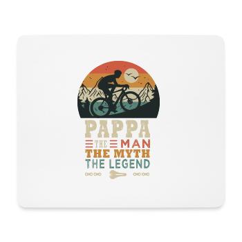 pappa cyclist la fégende bike bike bikes - Mouse Pad (horizontal) - white - Front