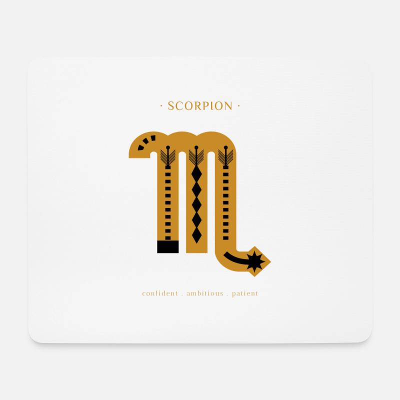 STERNZEICHEN Skorpion -gold- - Mousepad (Querformat) - Weiß