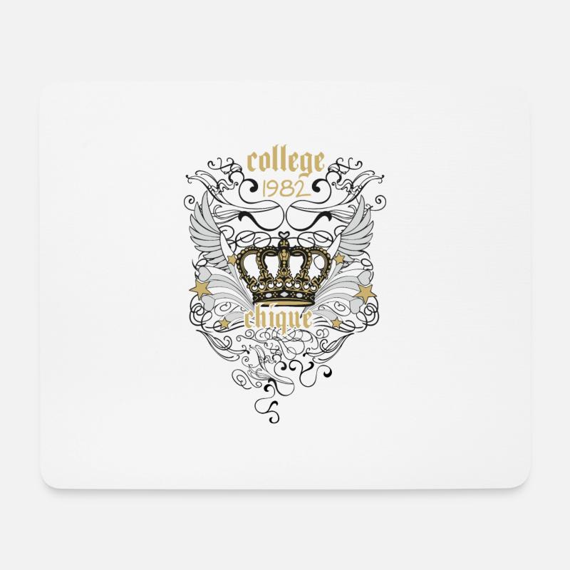 College - Mousepad (Querformat) - Weiß
