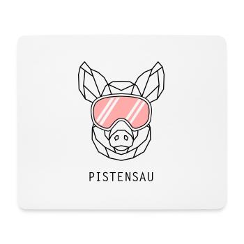 Geometrische Pistensau für Après-Ski Partys - Mousepad (Querformat) - Weiß - Vorne