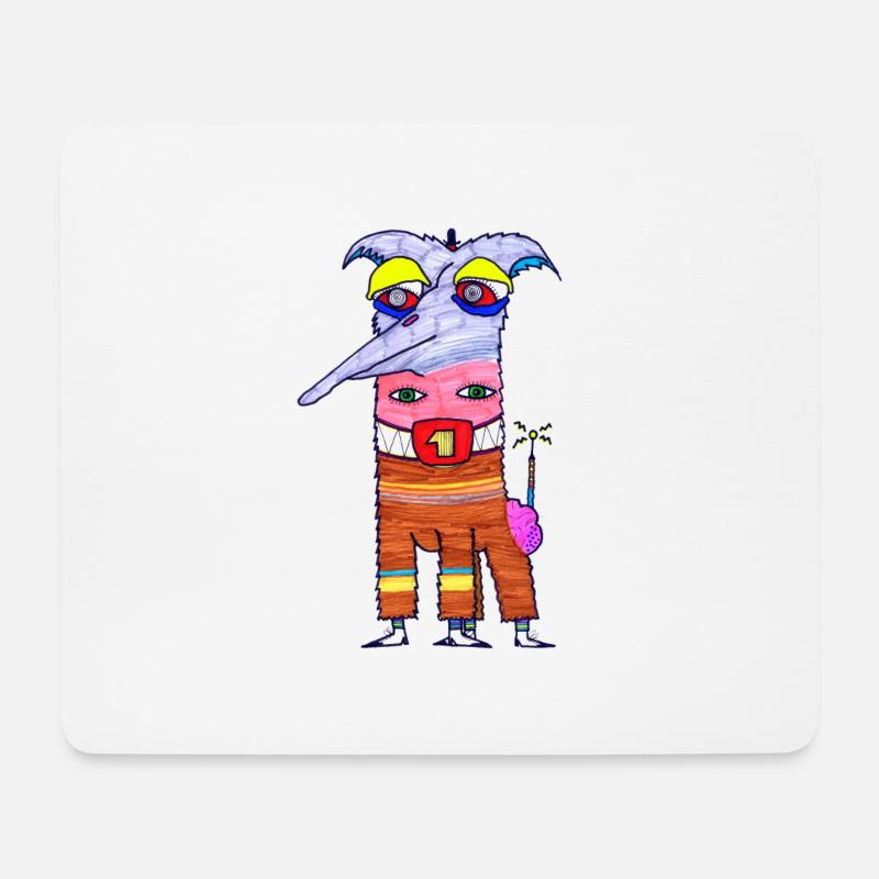 Nasen Giraffe - Mousepad (Querformat) - Weiß
