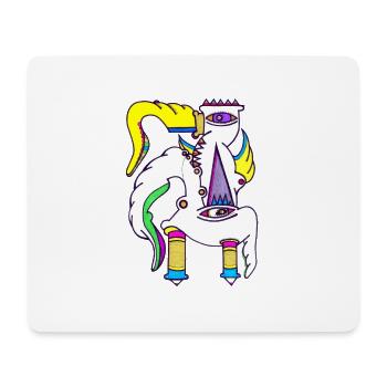 Einhorn Gockel - Mousepad (Querformat) - Weiß - Vorne