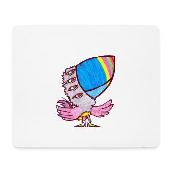 Finger Papagei - Mousepad (Querformat) - Weiß - Vorne