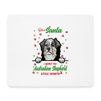 Australischer Schäferhund Hund Weihnachten Hundera - Mousepad (Querformat) - Weiß - Vorne