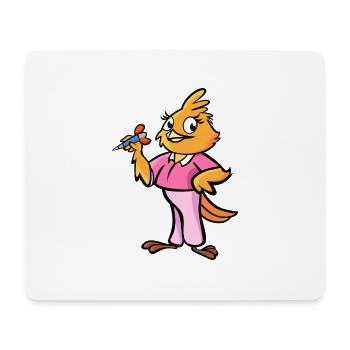 Dart Bird / Dart Playing Bird - Mouse Pad (horizontal) - white - Front