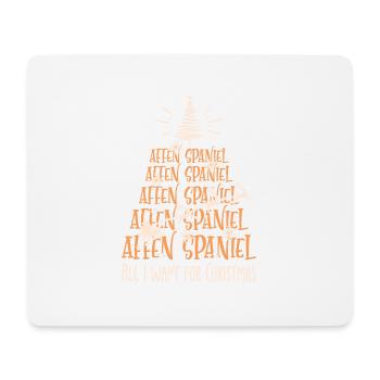Affen Spaniel Hund Weihnachten Hunderasse - Mousepad (Querformat) - Weiß - Vorne