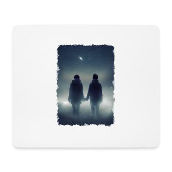 Amitié - Tapis de souris (format paysage) - blanc - Devant
